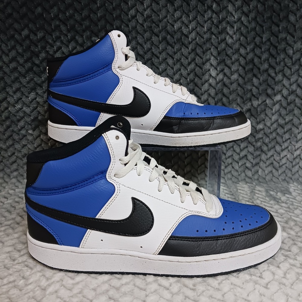 Nike Court Vision Next Nature Mid Game Royal Black Men's Sneakers Shoes Size 8